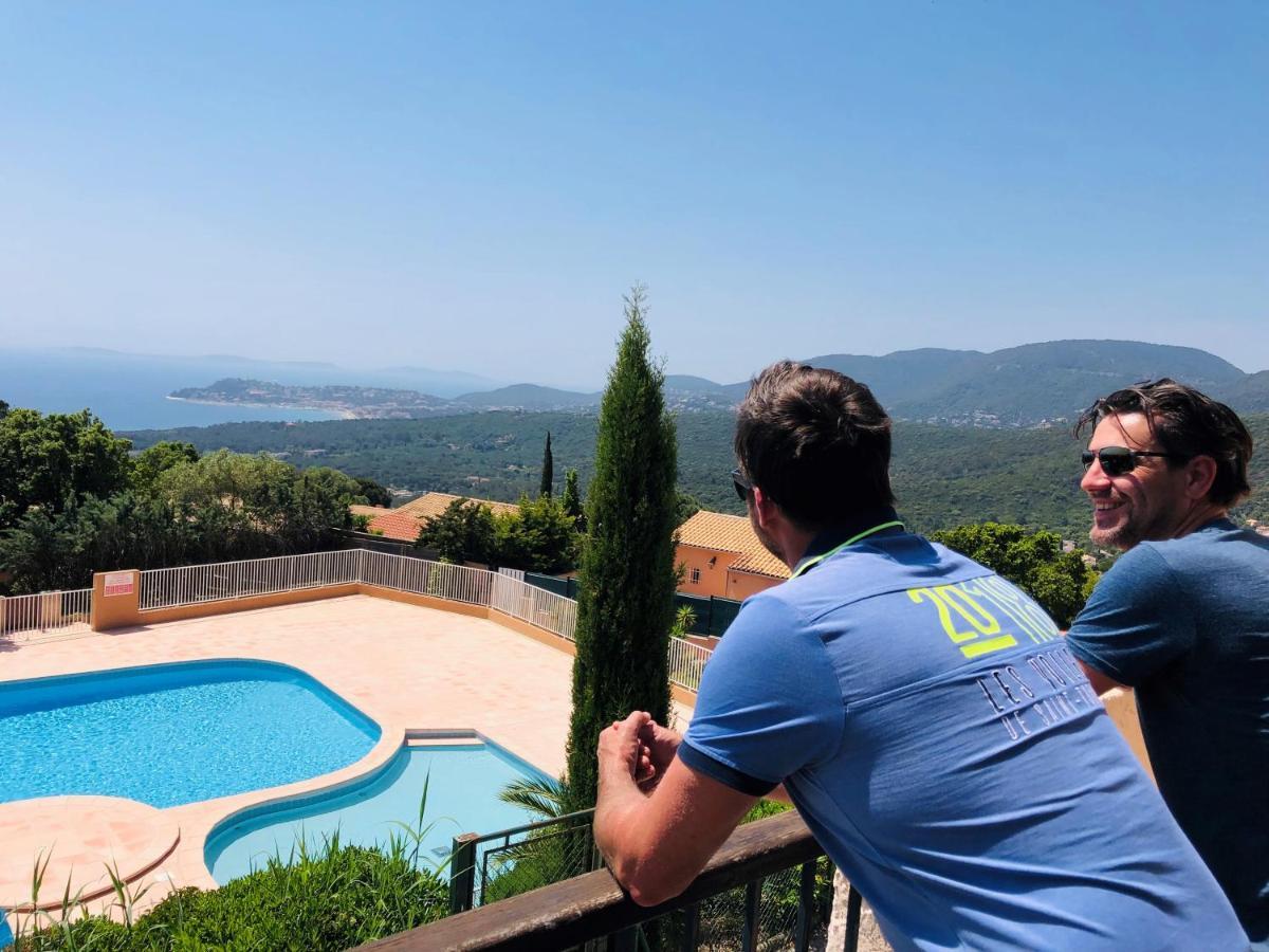 Studio Pool House Vue Mer Panoramique Amazing Sea View Wifi Linge Linen Inclut Aircondition Ла Кроа Валмер Екстериор снимка