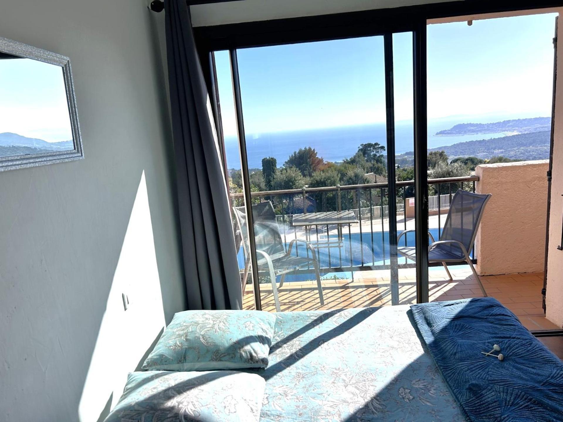 Studio Pool House Vue Mer Panoramique Amazing Sea View Wifi Linge Linen Inclut Aircondition Ла Кроа Валмер Екстериор снимка