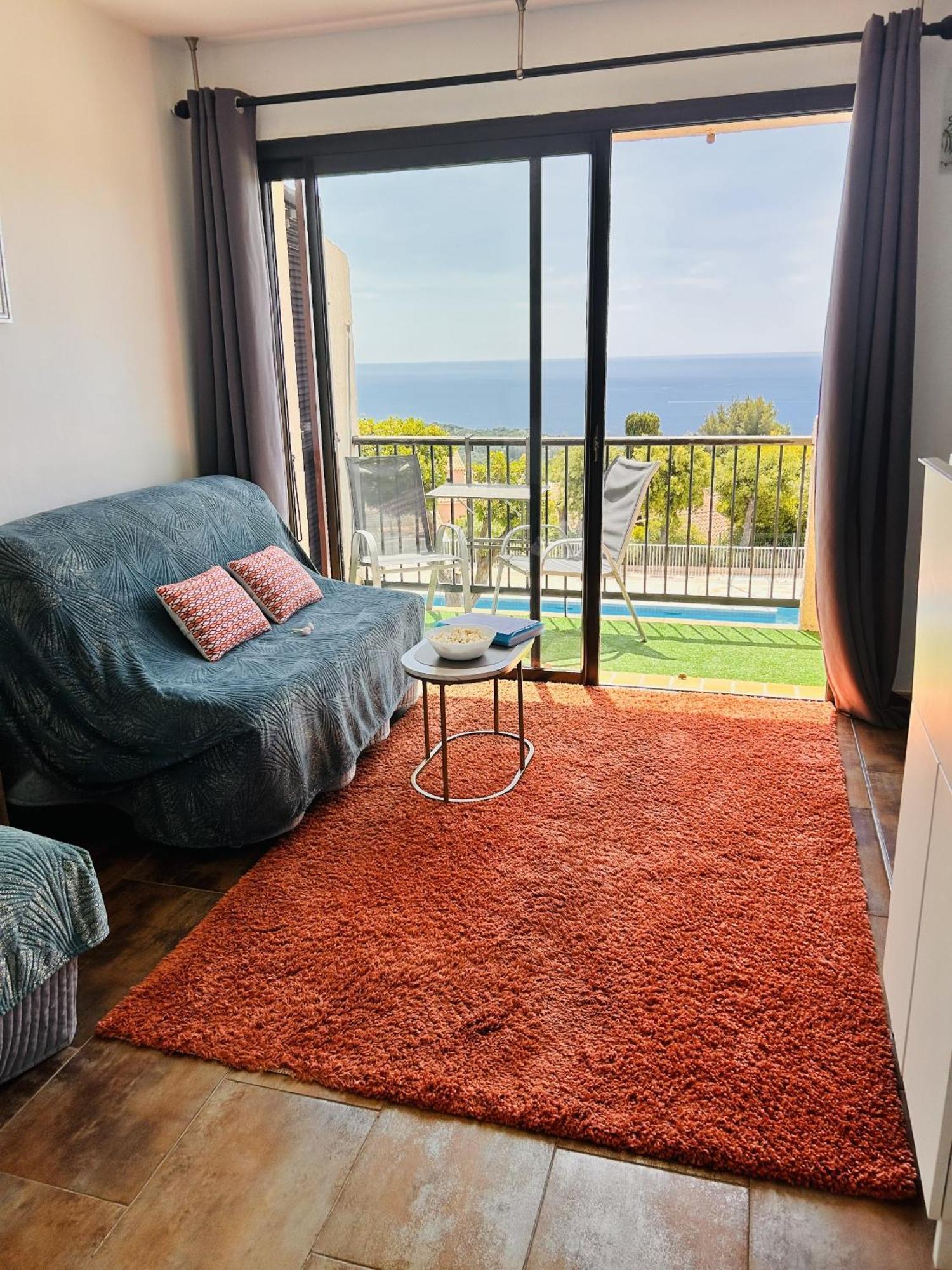 Studio Pool House Vue Mer Panoramique Amazing Sea View Wifi Linge Linen Inclut Aircondition Ла Кроа Валмер Екстериор снимка