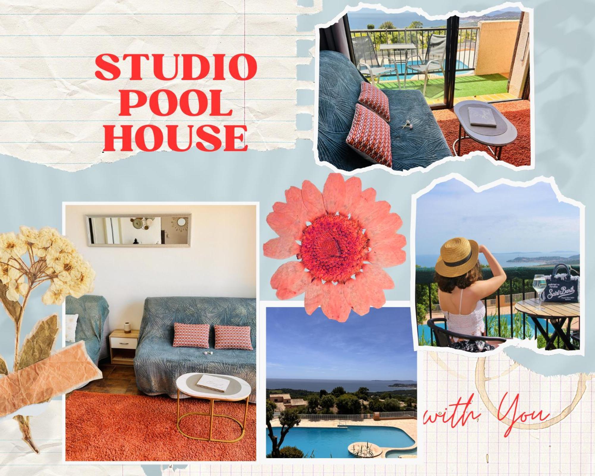 Studio Pool House Vue Mer Panoramique Amazing Sea View Wifi Linge Linen Inclut Aircondition Ла Кроа Валмер Екстериор снимка